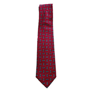 Lord & Taylor Red Geometric Silk Tie